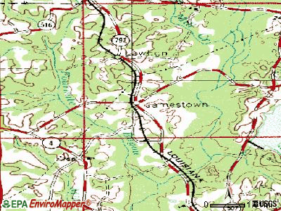 Jamestown topographic map