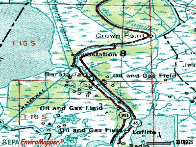Jean Lafitte topographic map