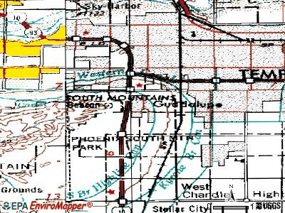 Guadalupe topographic map