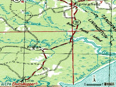 Killian topographic map
