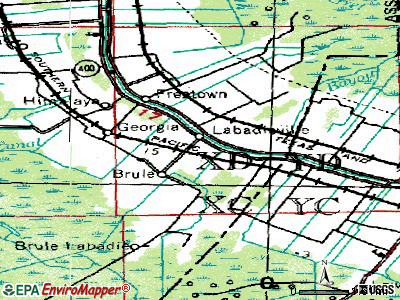 Labadieville topographic map