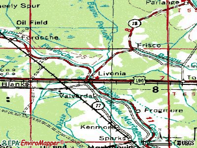 Livonia topographic map