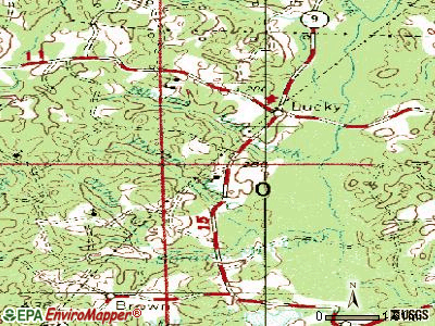 Lucky topographic map