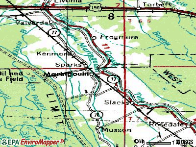 Maringouin topographic map