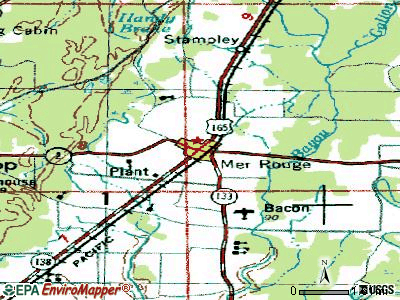 Mer Rouge topographic map