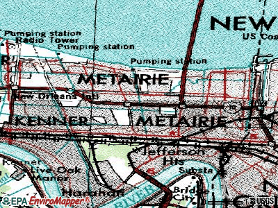 Metairie topographic map