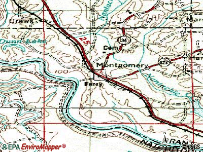 Montgomery topographic map