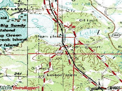 Mooringsport topographic map