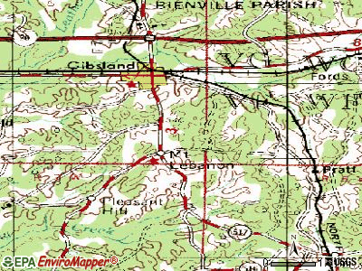 Mount Lebanon topographic map