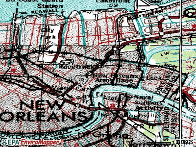 New Orleans topographic map