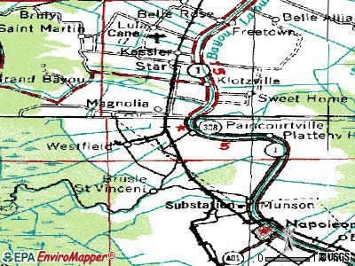 Paincourtville topographic map