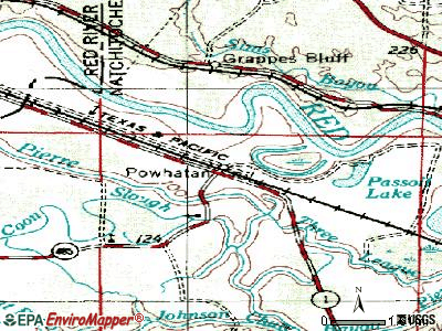 Powhatan topographic map