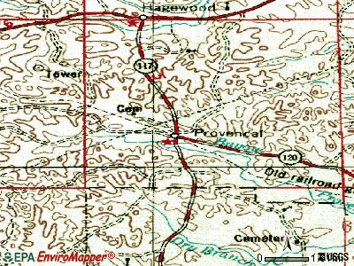 Provencal topographic map