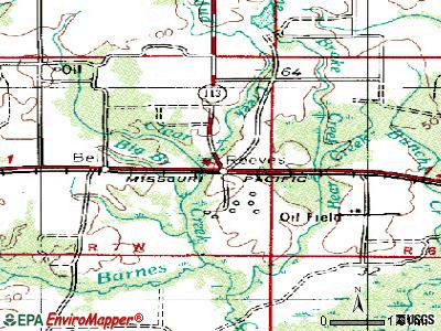 Reeves topographic map