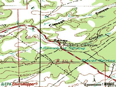 Keams Canyon topographic map