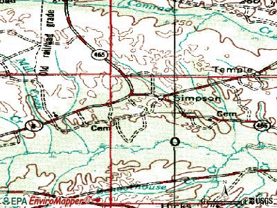 Sikes topographic map