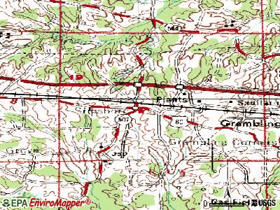 Simsboro topographic map