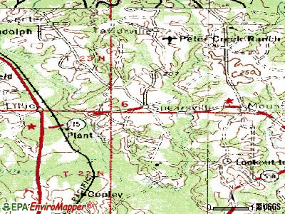 Spearsville topographic map