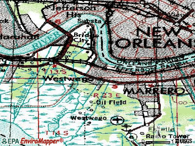 Westwego topographic map