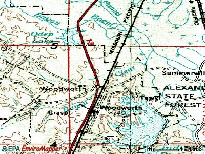 Woodworth topographic map