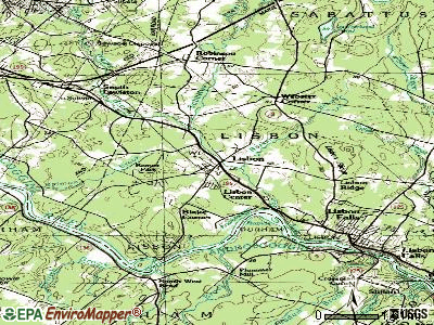 Lisbon topographic map