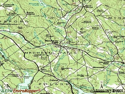 Mechanic Falls topographic map
