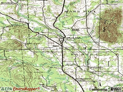 Blaine topographic map