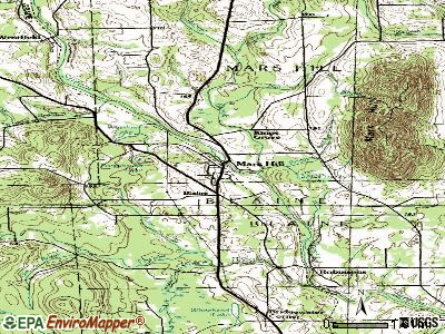 Mars Hill topographic map