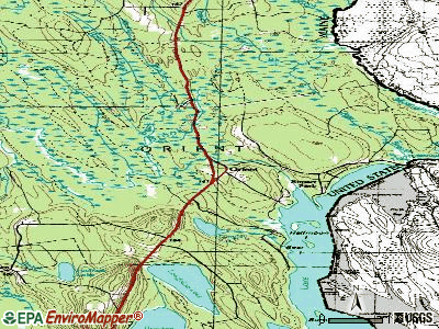 Orient topographic map