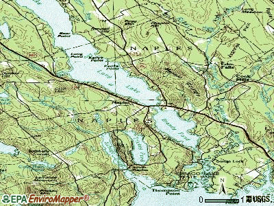 Naples topographic map
