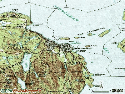 Bar Harbor topographic map