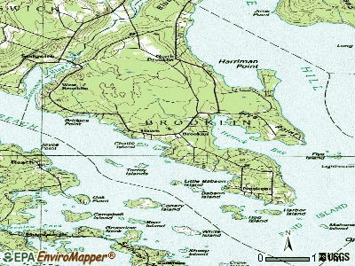Brooklin topographic map