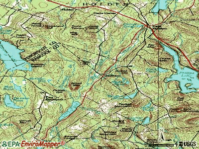 Dedham topographic map