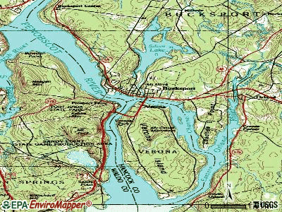 Verona topographic map