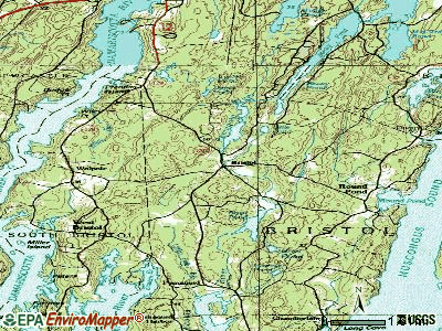 Damariscotta topographic map
