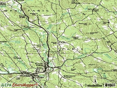 Paris topographic map