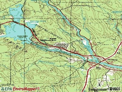 East Millinocket topographic map