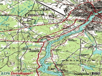 Hampden topographic map