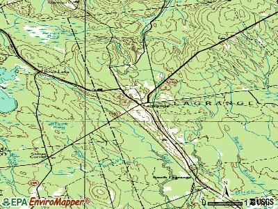Lagrange topographic map