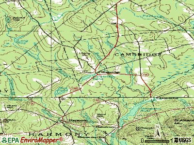 Cambridge topographic map