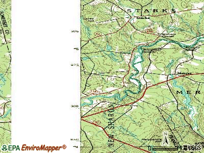 Mercer topographic map
