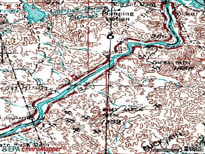 Parker Strip topographic map