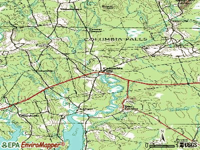 Columbia Falls topographic map