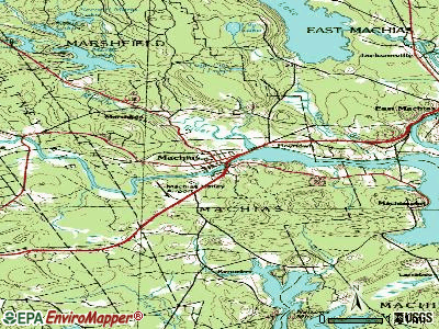 Machias topographic map