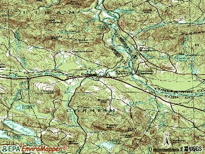 Cornish topographic map