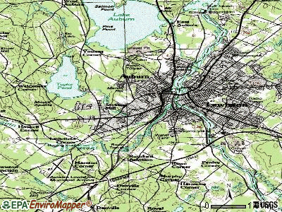 Auburn topographic map