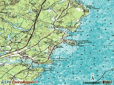 Cape Neddick topographic map