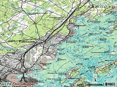 Falmouth Foreside topographic map