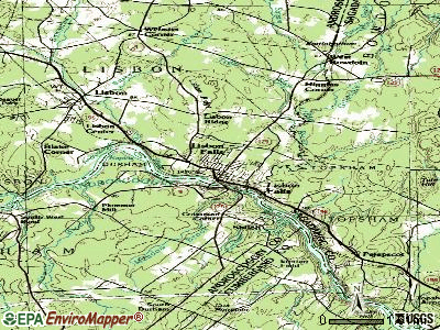 Lisbon Falls topographic map