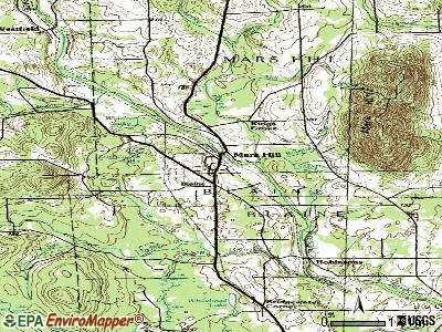 Mars Hill-Blaine topographic map